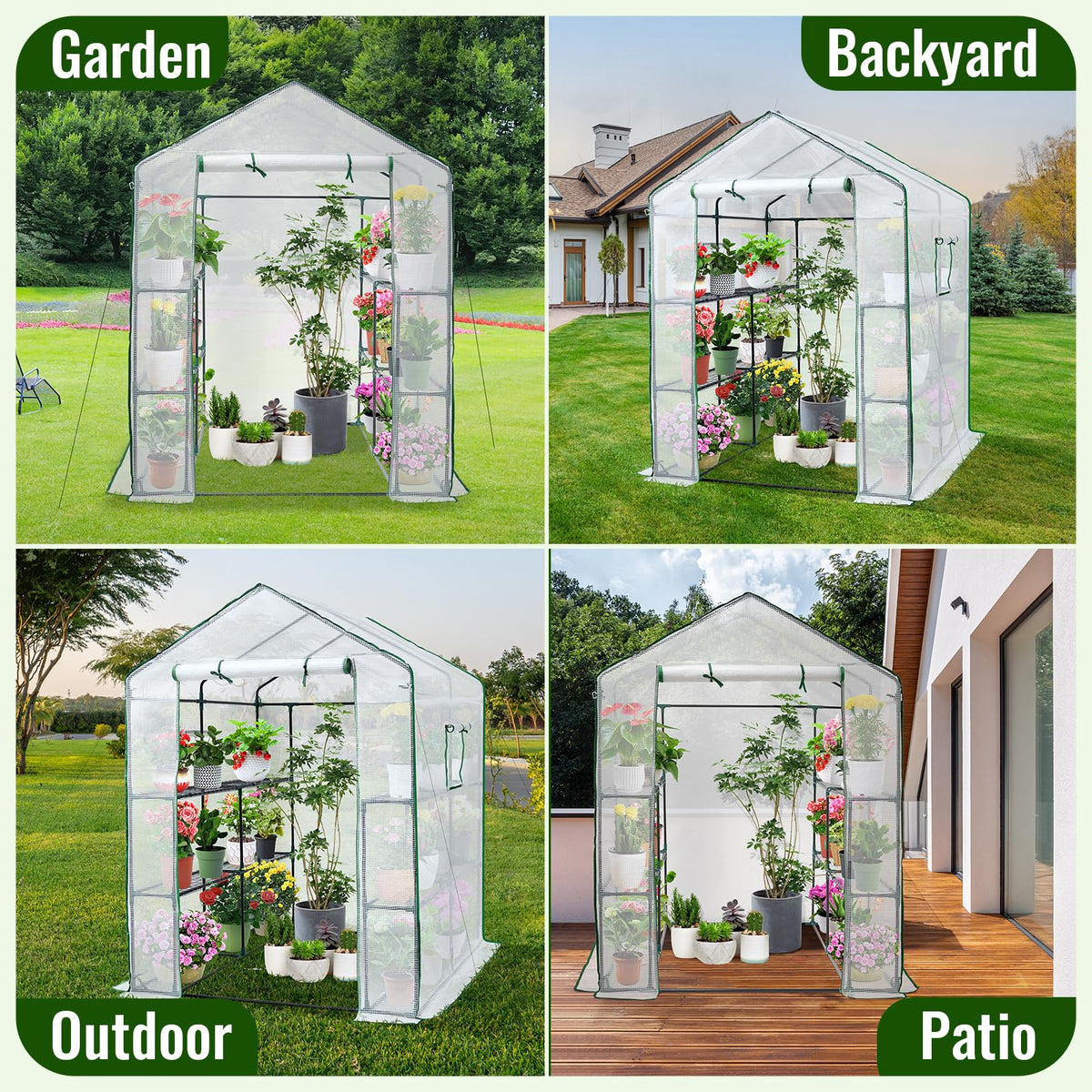 Greengro indoor-outdoor use suited for patios, balconies, and sunrooms.