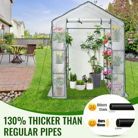 Greengro PE cover protects plants from wind and rain while diffusing harsh sun.
