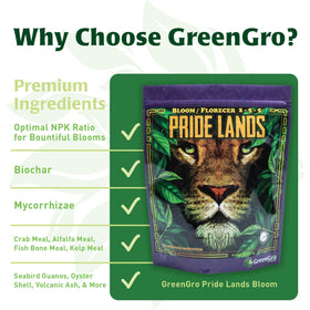 GreenGro Pride Lands bright-plants closeup showcases vibrant foliage and blooming potential.