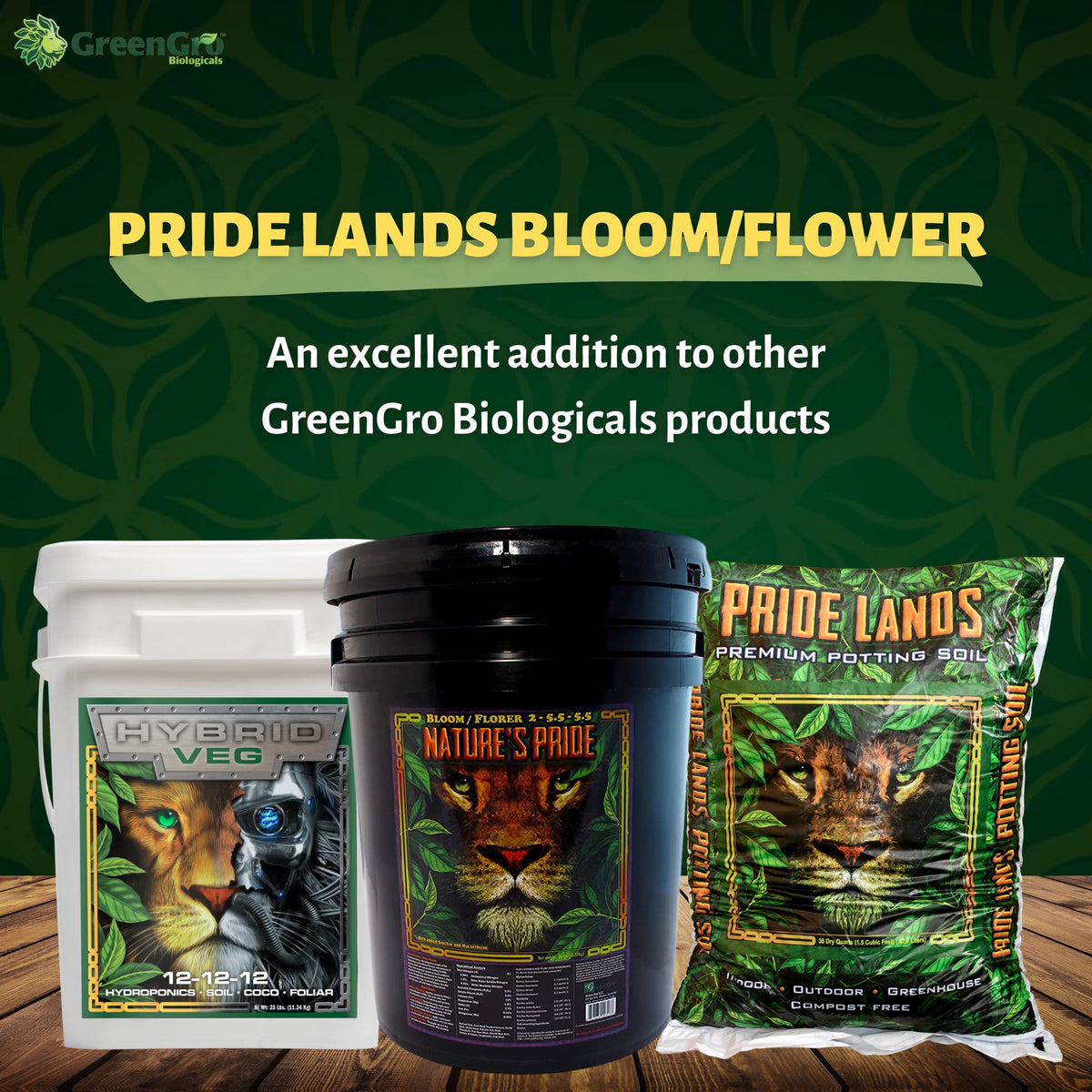 GreenGro Pride Lands indoor-plants setup highlights quick soil amendment for faster results.