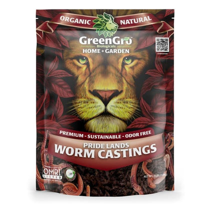 GreenGro Pride Lands worm castings top dressing boosts soil biology for thriving indoor and outdoor plants