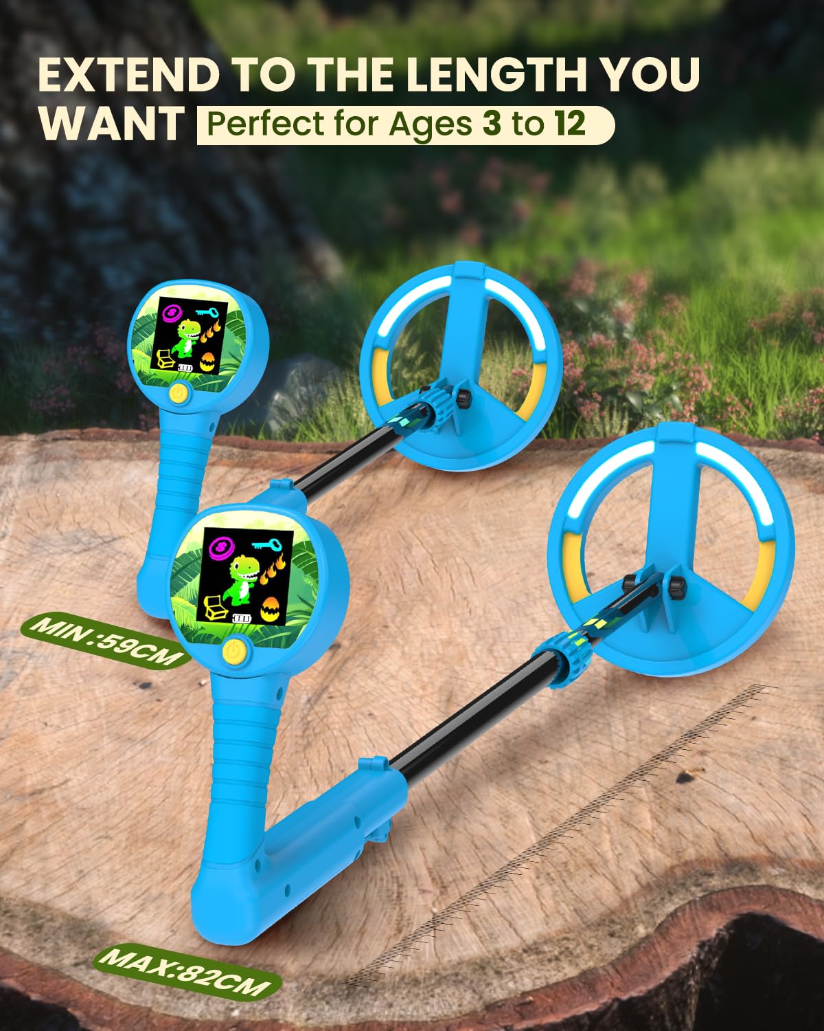 GreenRex telescopic handle grows with kids for comfortable play