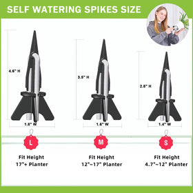 GreenShip height-fit design works with 12-17 inch planters for stability.