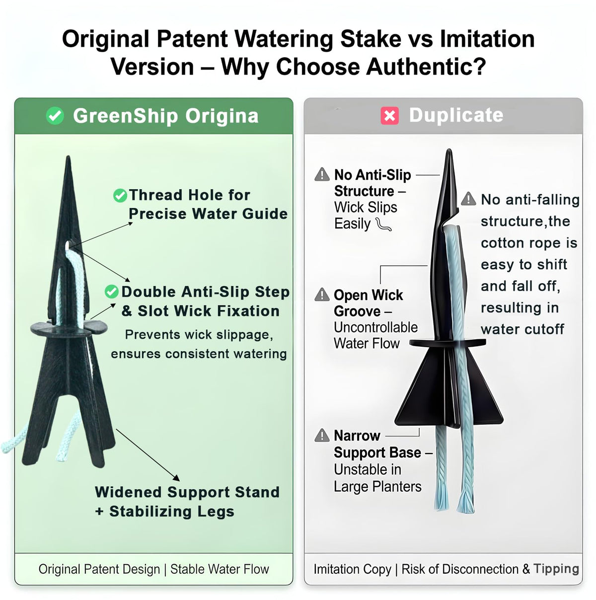 GreenShip wicking rope delivers slow-release hydration for busy plant owners.