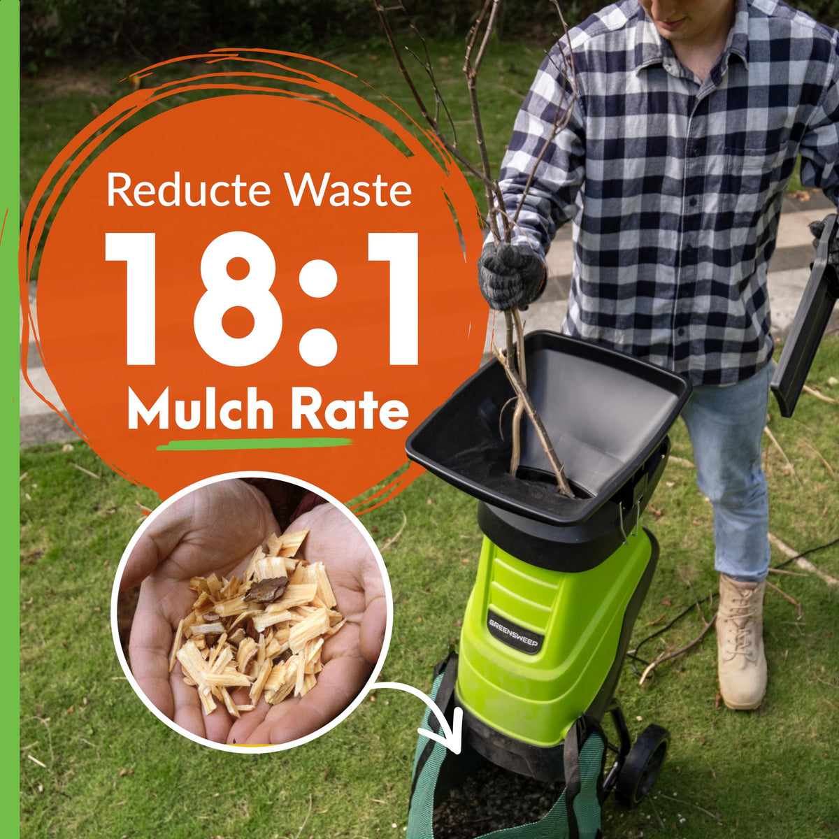 GreenSweep collection bag 15-gallon for neat mulch storage
