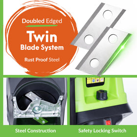 GreenSweep one-button operation starts the chipper quickly