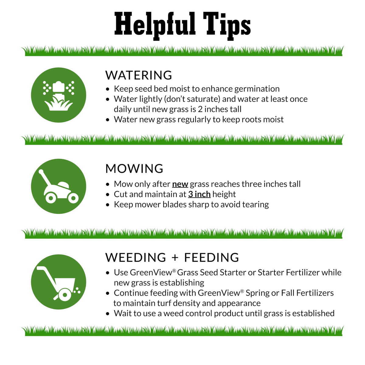 GreenView weed-free mix keeps bare spots clean and easy to overseed