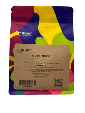 Greenway Biotech Organic Sulfur Powder bag ready for soil amendment and pH adjustment.
