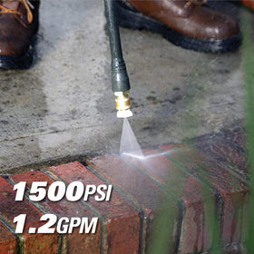 Greenworks compact and lightweight pressure washer ready for storage after projects