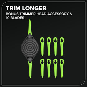 Greenworks 24V trimmer in edger mode for clean walkways.