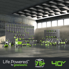 Greenworks 3-year warranty on tool and battery for peace of mind.