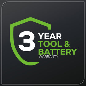 Battery and charger included in packaging for immediate cordless use