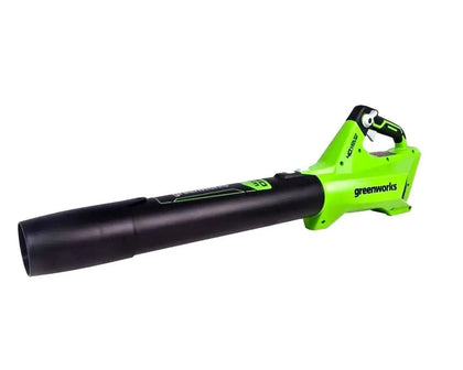 Greenworks 40V blower on display for easy yard cleanup