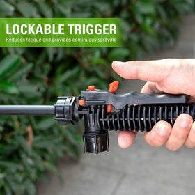 Greenworks sprayer includes five spray tips for versatility.