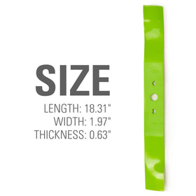 Genuine GreenWorks blade packaging displays replacement part for mower maintenance.