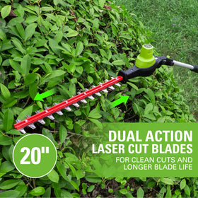 Greenworks brushless motor delivers more torque and longer runtime.