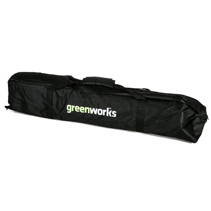 Greenworks universal pole saw carry case front view, protects gear during transport.