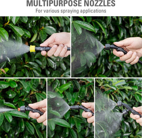 Flexible nozzles suitable for weed control, pest management, and plant care