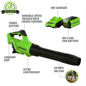 Turbo boost on Greenworks blower for stubborn debris