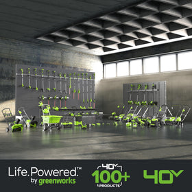 Greenworks lightweight ergonomic design reduces arm fatigue.