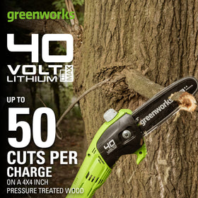 PS40B00 automatic oiler keeps bar lubricated for durability.
