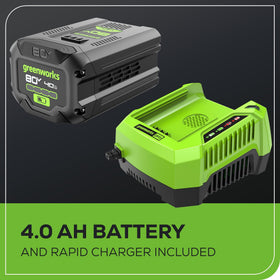 Greenworks blower operates quietly at 65dB for residential settings.
