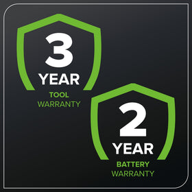 Greenworks storage stand supports wall mounting for easy garage organization.