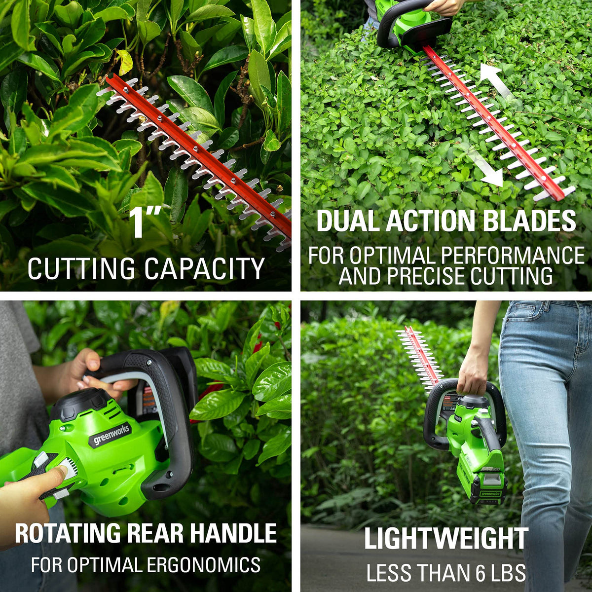 Greenworks tool-only option with battery sold separately.