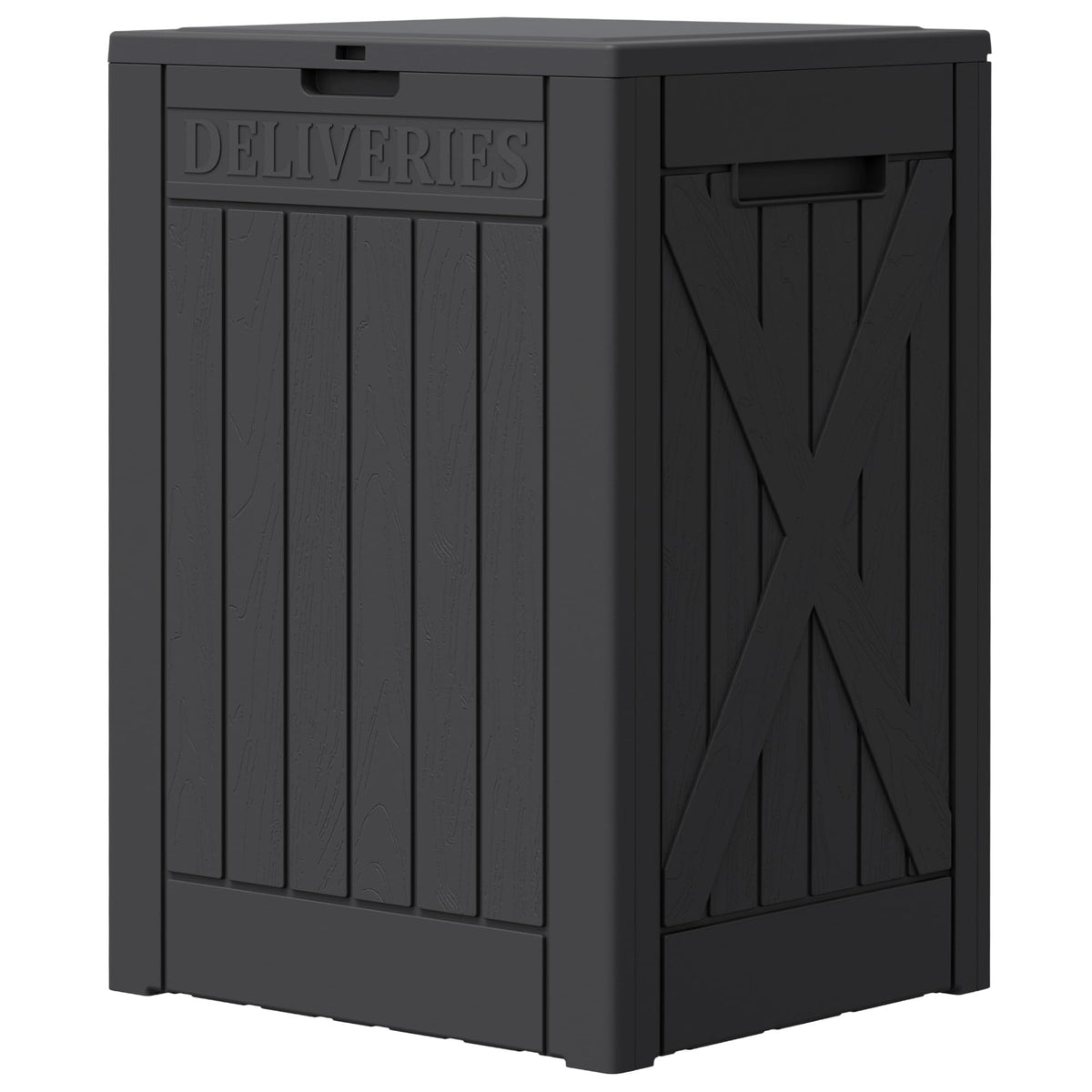 Greesum 52-gallon outdoor package box front view showing large delivery capacity.