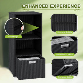Greesum cabinet interior with adjustable divider for flexible storage heights