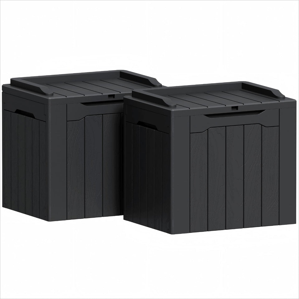 Greesum 31-gallon deck box for outdoor storage keeps patio items organized and accessible.