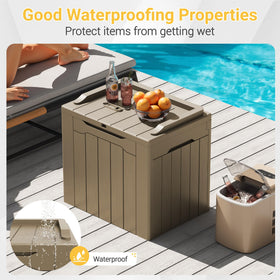 Greesum 31-gallon box doubles as a sturdy outdoor seat.