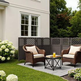 Greesum openwork pattern allows airflow while preserving privacy.