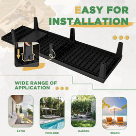 Greesum chaise lounges designed for beach and pool use with ventilated grid.