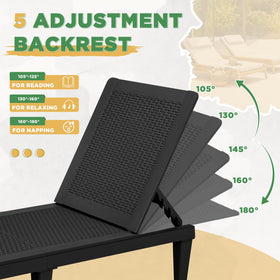 Ventilated grid design of Greesum loungers enhances breathability on sunny days.