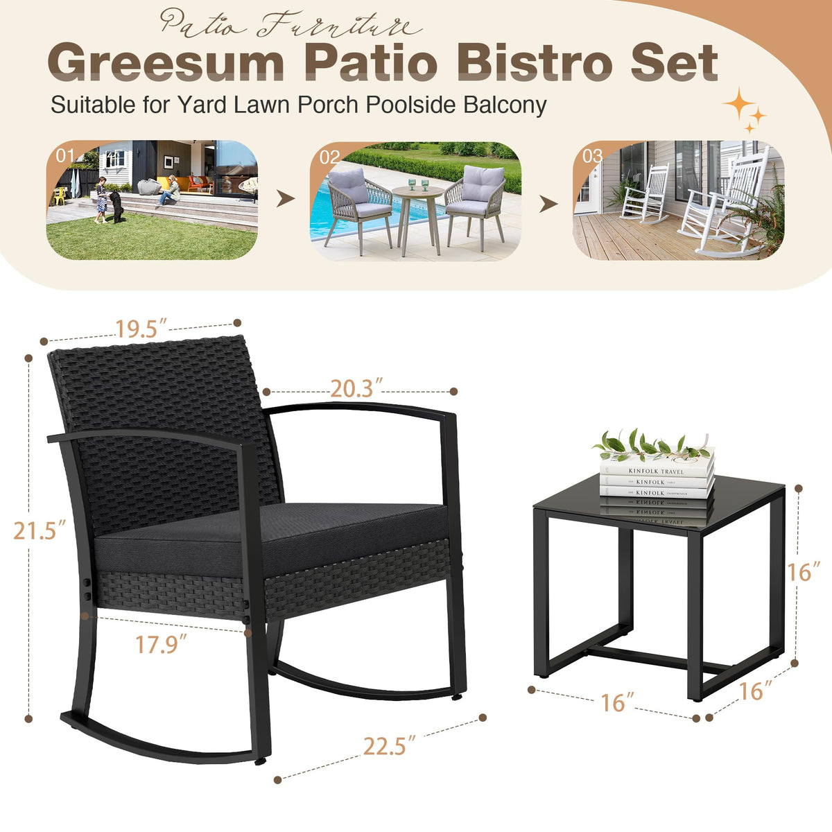 Greesum packaging and compact dimensions enable simple setup and shipping.