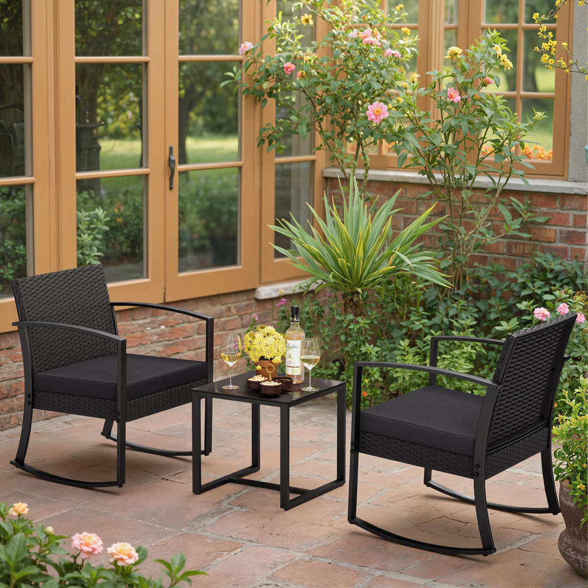 Greesum weather-resistant wicker maintains elegant look across seasons.