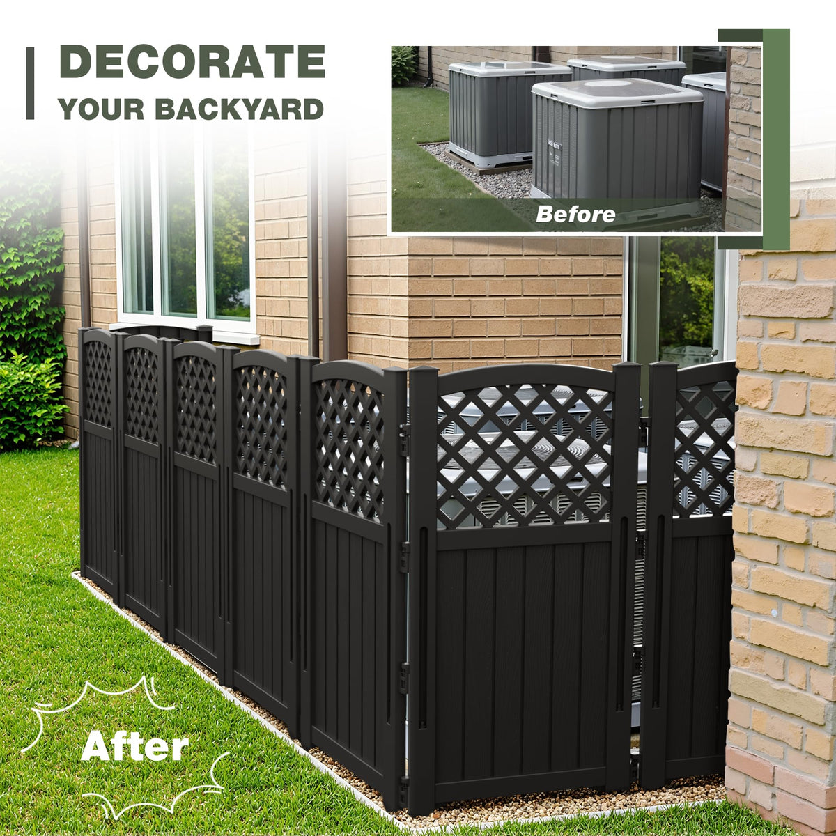 Greesum outdoor screen enhances pool equipment areas with airflow.