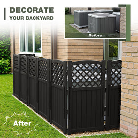 Greesum outdoor screen enhances pool equipment areas with airflow.