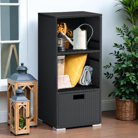 Greesum PE rattan cabinet assembly kit for quick outdoor setup