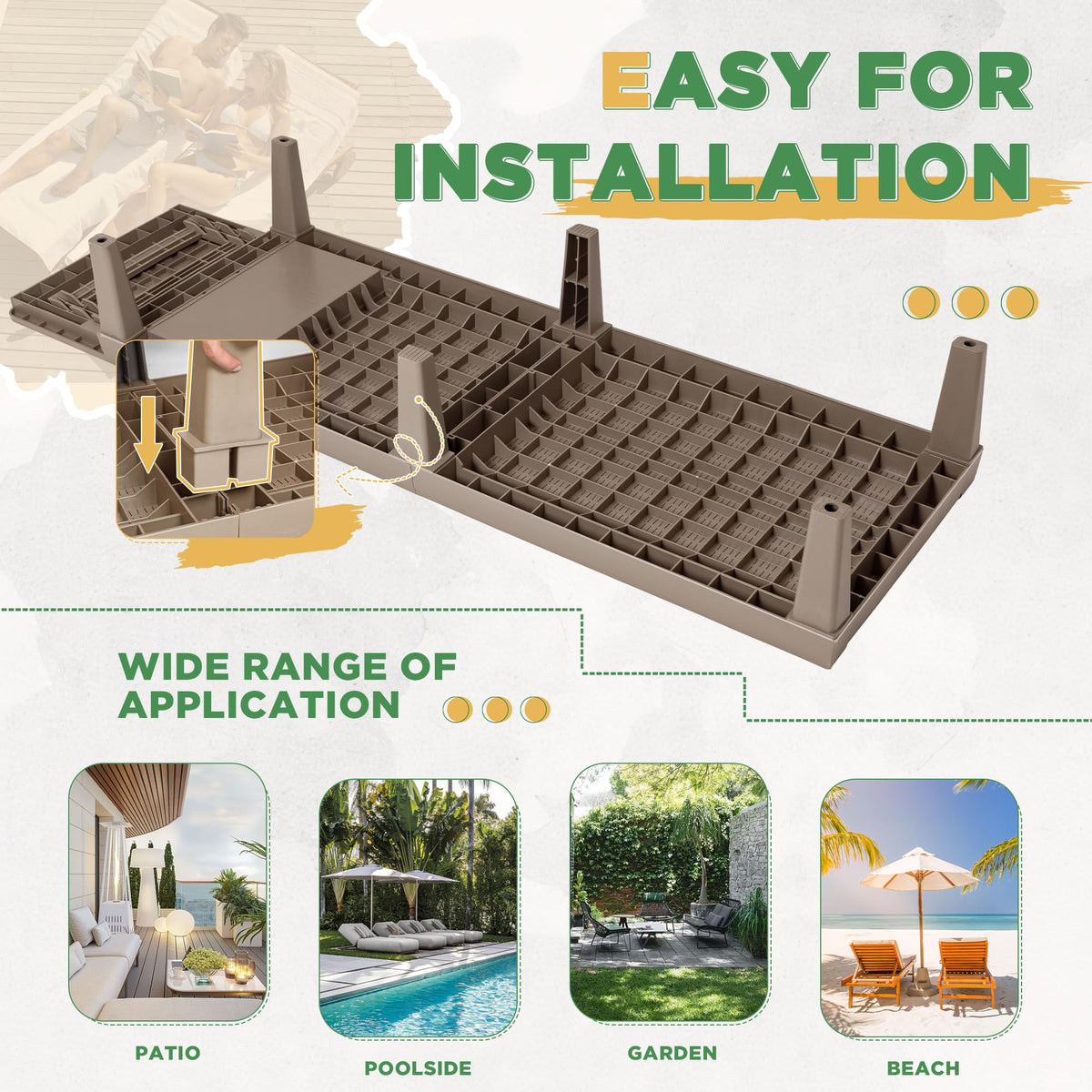 Greesum simple three-step assembly saves time before you start relaxing.