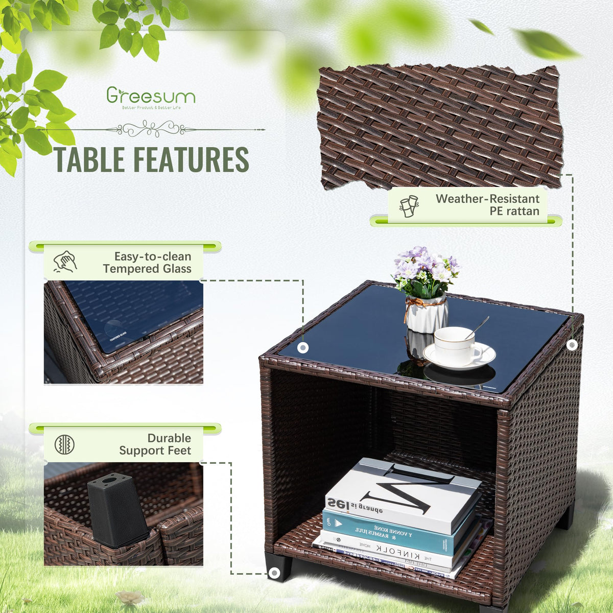Storage-capable table keeps items close at hand during outdoor moments
