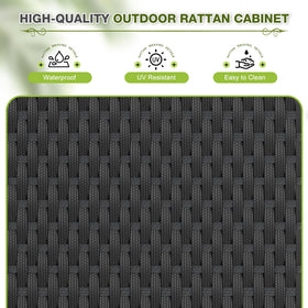 Greesum waterproof, UV-resistant rattan ensures durable outdoor use