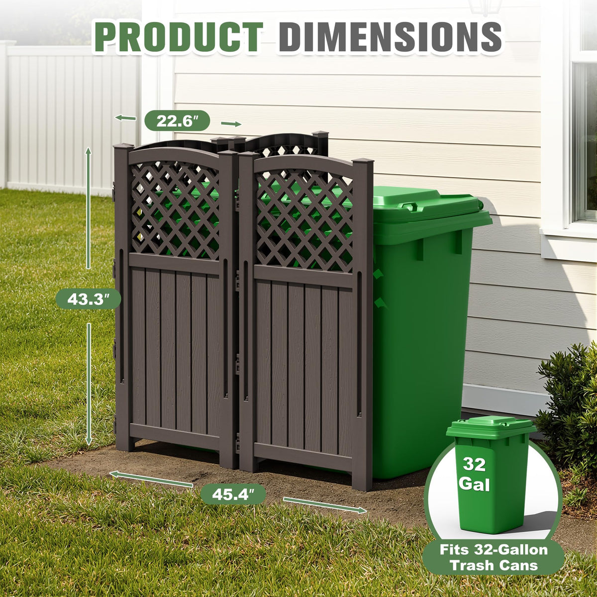 Greesum weather-resistant finish resists sun and rain for lasting use.
