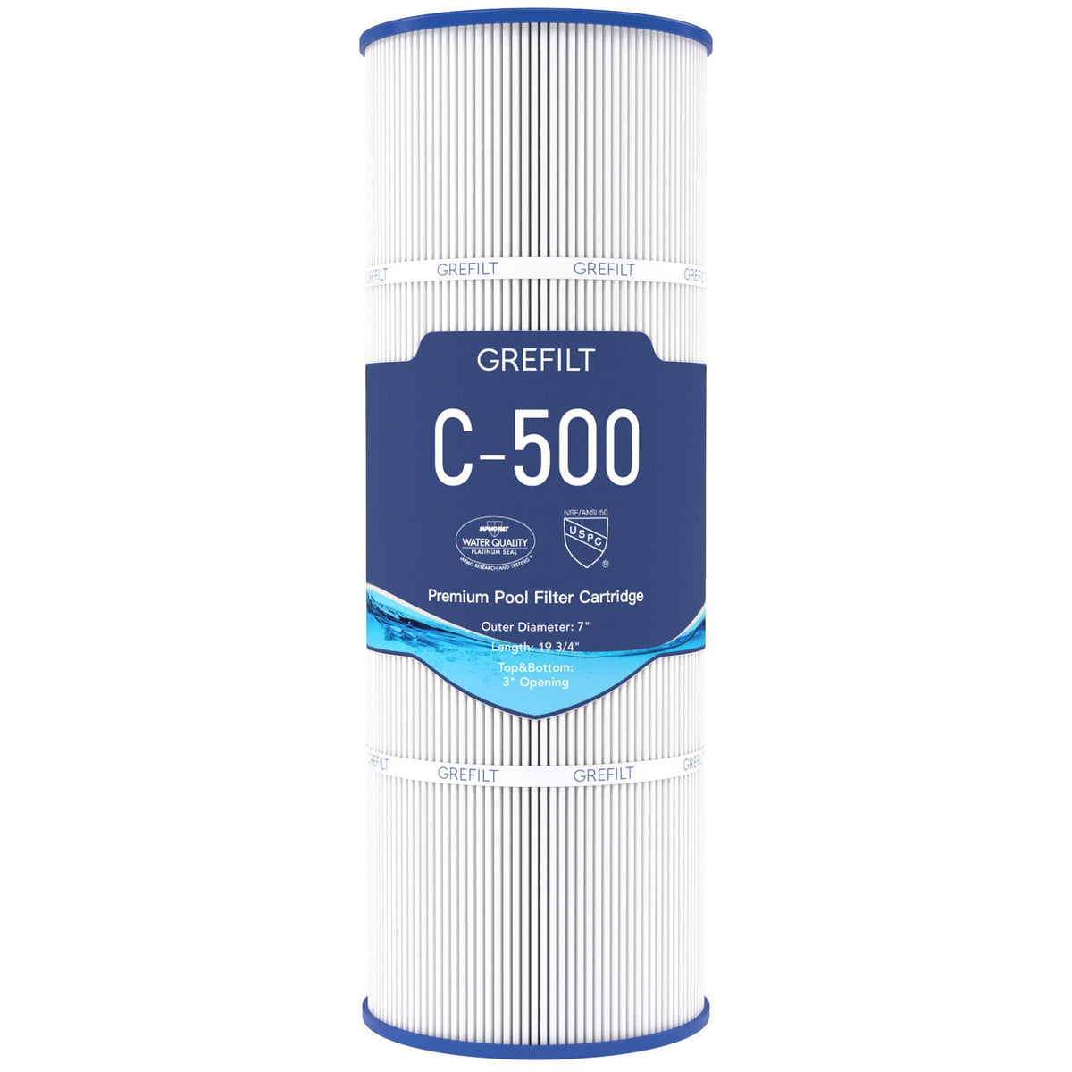 Grefilt C500 pool filter cartridge main shot for easy pool maintenance