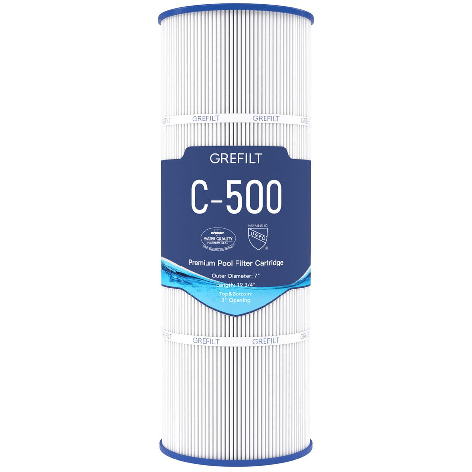 Grefilt C500 pool filter cartridge main shot for easy pool maintenance