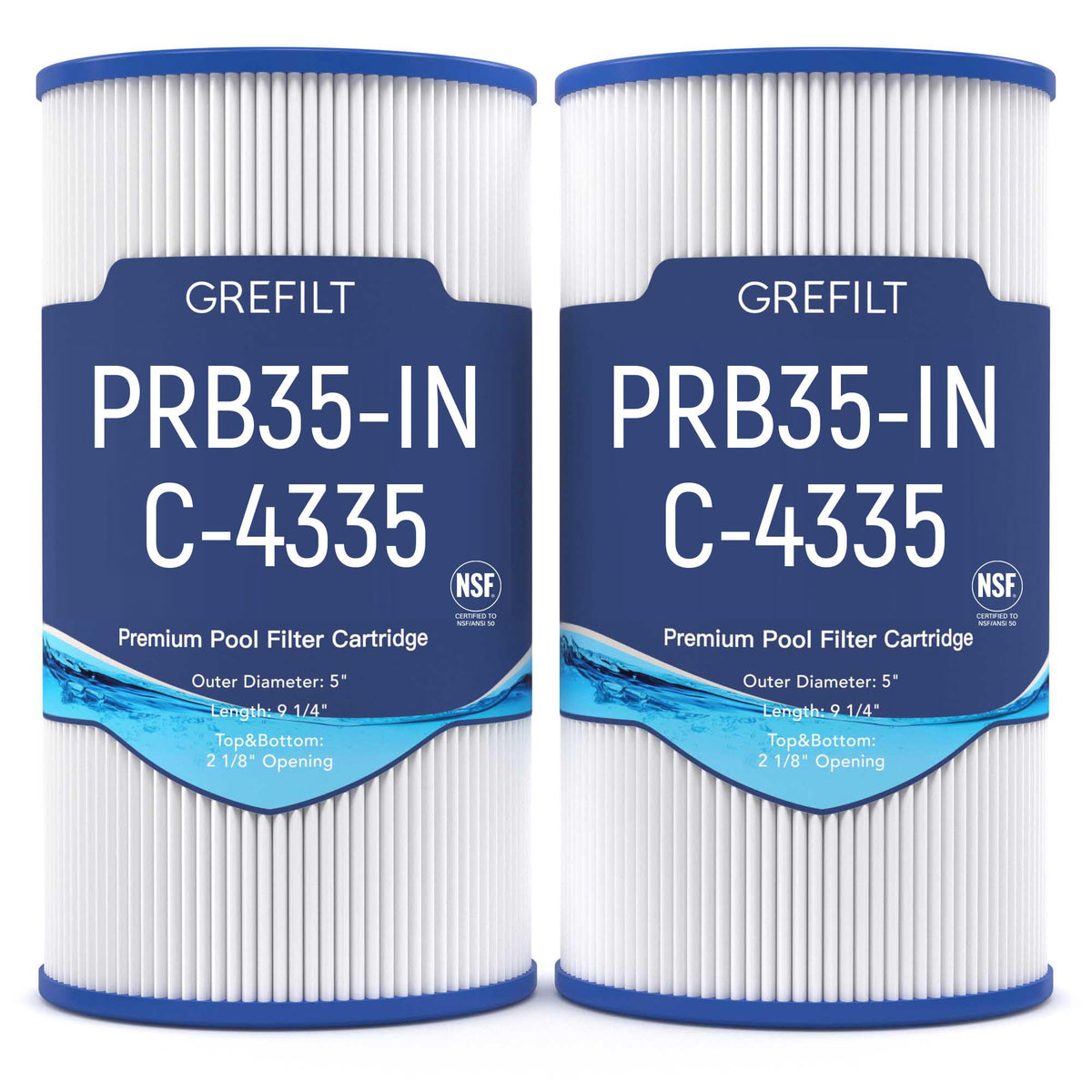 Grefilt hot tub filter compatible with Pleatco PRB35-IN for clean spa water