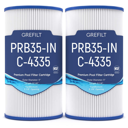Grefilt hot tub filter compatible with Pleatco PRB35-IN for clean spa water