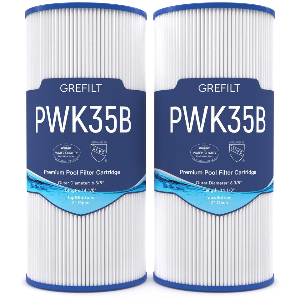 Grefilt PWK35B hot tub filter outer caps for durability and easy handling