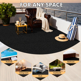 Grefinity Marine Carpet stain-resistant fibers maintain a fresh look